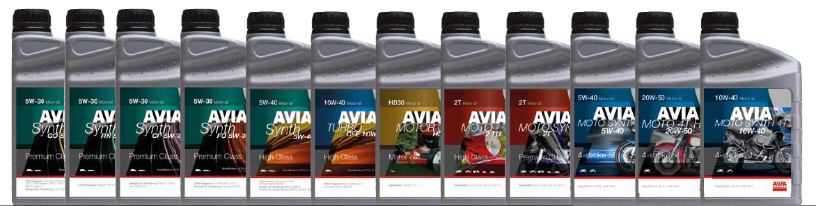 Sortiment AVIA Synth Ölflschen